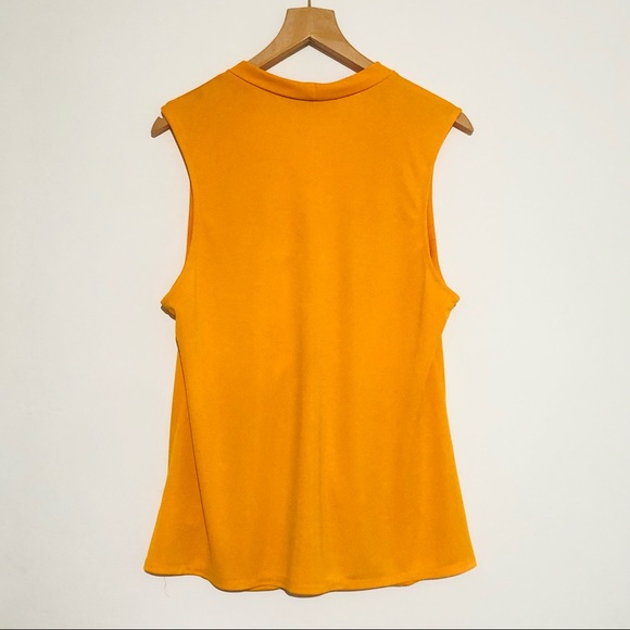 Rachel Roy Orange V-Neck Blouse - Picture 4 of 7